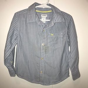 Boys poplin button down long sleeve shirt